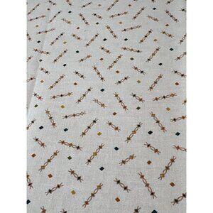 "Wit And Wisdom" Cotton Fabric by Kim Diehl for Henry Glass 18x44" Beige w/ Brow